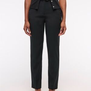 Abercrombie High Rise Belted Ankle Straight Pant Short